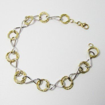 PULSERA SRA. ORO BICOLOR ITALIANO LISO
