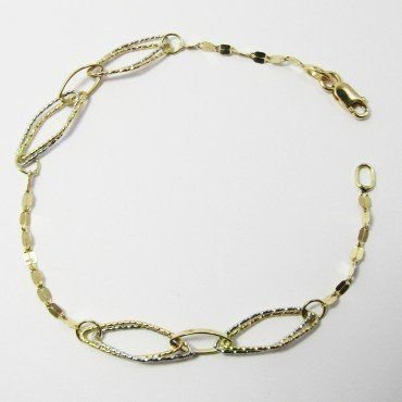PULSERA SRA. ORO BICOLOR ITALIANO LISO