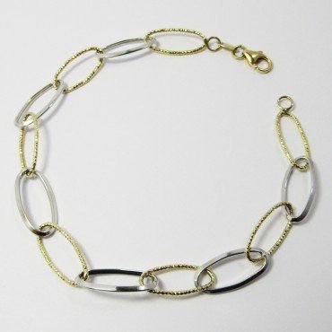 PULSERA SRA. ORO BICOLOR ITALIANO LISO