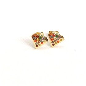 PENDIENTES ORO AMARILLO DIAMANTE  PIEDRA                              
