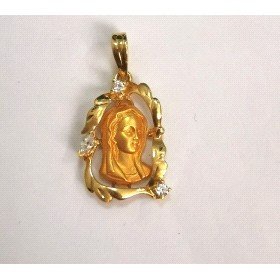 MEDALLAS ORO AMARILLO PIEDRA                                          