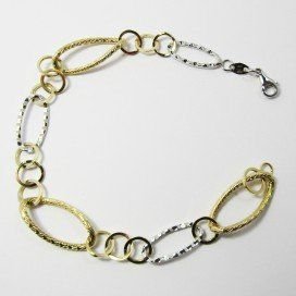 PULSERA SRA. ORO BICOLOR ITALIANO LISO