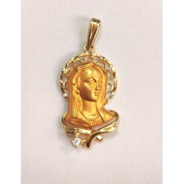 MEDALLAS ORO AMARILLO PIEDRA                                          