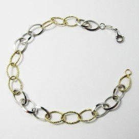 PULSERA SRA. ORO BICOLOR ITALIANO LISO