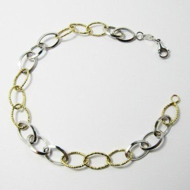 PULSERA SRA. ORO BICOLOR ITALIANO LISO