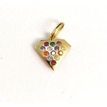 COLGANTE ORO AMARILLO  DIAMAMNTE PIEDRA                               