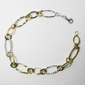PULSERA SRA. ORO BICOLOR ITALIANO LISO