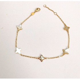 PULSERA SRA. ORO AMARILLO PIEDRA NACAR                                
