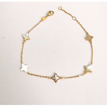 PULSERA SRA. ORO AMARILLO PIEDRA NACAR                                