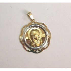 MEDALLAS ORO BICOLOR VIRGEN NIÑA                                      