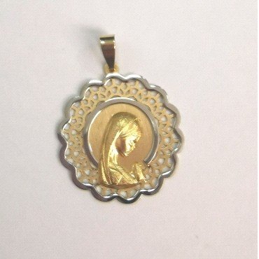 MEDALLAS ORO BICOLOR VIRGEN NIÑA                                      