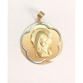 MEDALLAS ORO BICOLOR VIRGEN NIÑA                                      