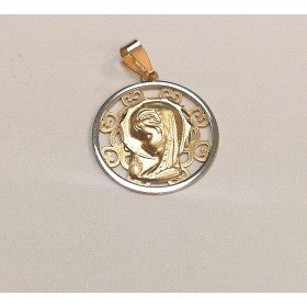 MEDALLAS ORO BICOLOR VIRGEN NIÑA                                      