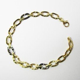 PULSERA SRA. ORO BICOLOR ITALIANO LISO