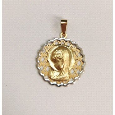MEDALLAS ORO BICOLOR VIRGEN NIÑA                                      