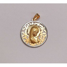 MEDALLAS ORO BICOLOR VIRGEN NIÑA                                      