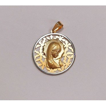 MEDALLAS ORO BICOLOR VIRGEN NIÑA                                      