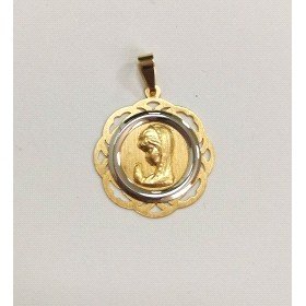 MEDALLAS ORO BICOLOR VIRGEN NIÑA                                      