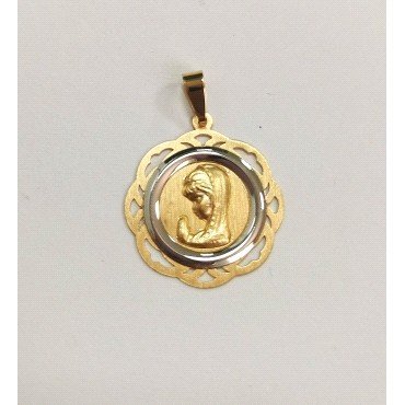 MEDALLAS ORO BICOLOR VIRGEN NIÑA                                      