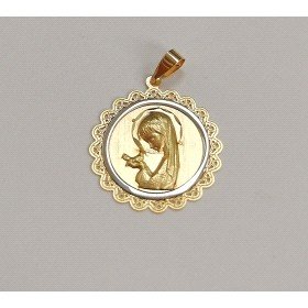 MEDALLAS ORO BICOLOR VIRGEN NIÑS                                      