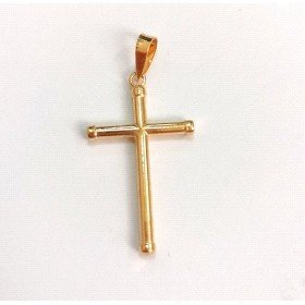 CRUZ  TUBO ORO AMARILLO LISA                                          