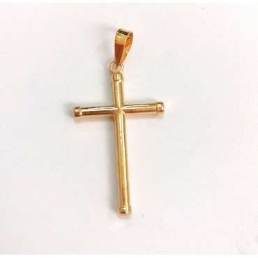 CRUZ  TUBO ORO AMARILLO LISA                                          