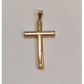 CRUZ TUBO  ORO AMARILLO LISA                                          