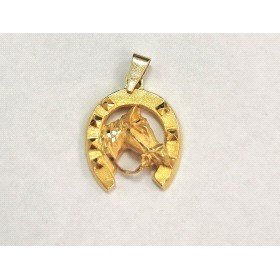 COLGANTE AMARILLO HERRADURA CABALLO                                   