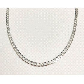 CADENAS  ORO BLANCO 50 CM. BARBADA                                    