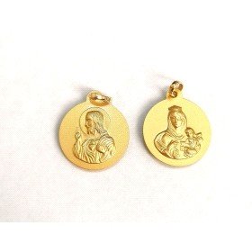 MEDALLAS TIPO A ESCAPULARIO VIRGEN DEL CARMEN Y C. JESUS              