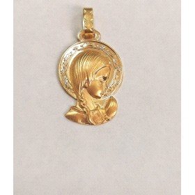 MEDALLAS ORO AMARILLO VIRGEN NIÑA                                     