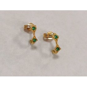PENDIENTES ORO AMARILLO PIEDRA                                        