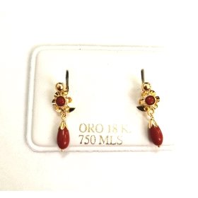 PENDIENTES ORO AMARILLO CORAL                                         