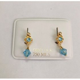 PENDIENTES ORO AMARILLO CRISTAL                                       