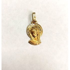 MEDALLAS ORO AMARILLO VIRGEN NIÑA SILUETA                             