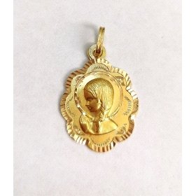MEDALLAS ORO AMARILLO VIRGEN NIÑA                                     