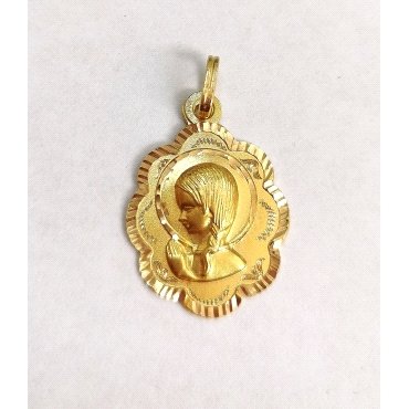 MEDALLAS ORO AMARILLO VIRGEN NIÑA                                     