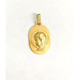 MEDALLAS ORO AMARILLO VIRGEN NIÑA                                     