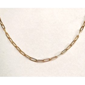 GARGANTILLA AMARILLO 60 CM. ESLABONES CUADRADOS                       