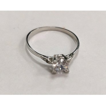 SORTIJA ORO BLANCO PIEDRA                                             