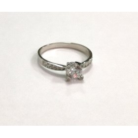 SORTIJA ORO BLANCO PIEDRA                                             