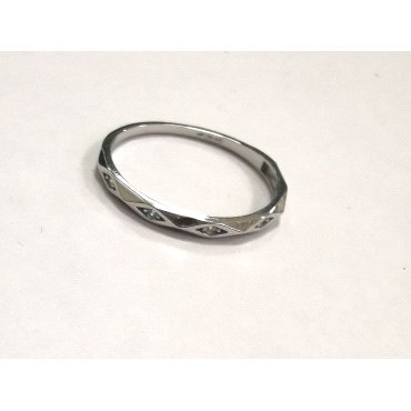 SORTIJA ORO BLANCO PIEDRA                                             