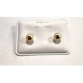 PENDIENTES NIÑA ORO AMARILLO PERLA OSITO                              