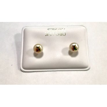 PENDIENTES NIÑA ORO AMARILLO PERLA OSITO                              