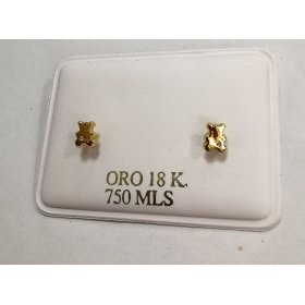 PENDIENTES  OSO ORO AMARILLO PIEDRA                                   