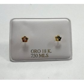 PENDIENTES MARGARITA  ORO AMARILLO PIEDRA                             