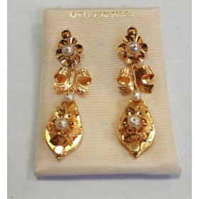 PENDIENTES ORO AMARILLO PERLA                                         