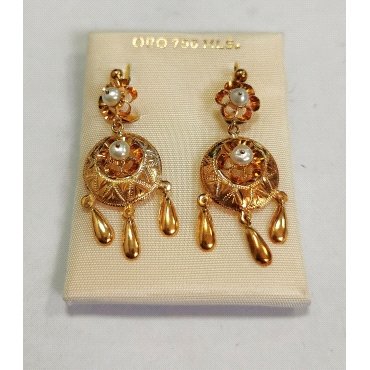 PENDIENTES ORO AMARILLO PERLA                                         