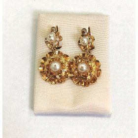 PENDIENTES ORO AMARILLO PERLA                                         