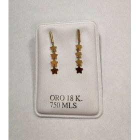 PENDIENTES ORO AMARILLO ESTRELLA                                      